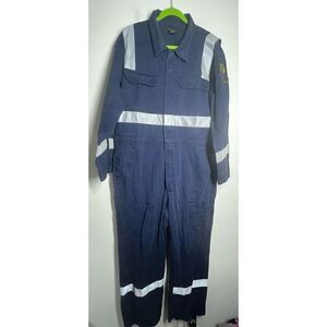 Black Stallion Coverall Overall Safety Work Pockets Boiler Suit Size L